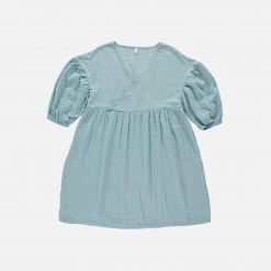 Monkind Women's Organic Cotton Bubble Dress - Sky