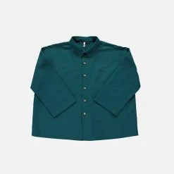 Monkind Women's Organic Cotton/Linen Shirt - Ocean SALE