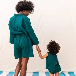 Monkind Women's Organic Cotton/Linen Shirt - Ocean SALE