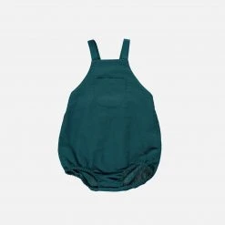 Monkind Organic Cotton/Linen Romper - Ocean