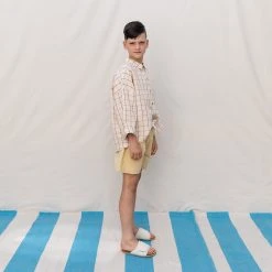 Monkind Organic Cotton/Linen Shirt - Tomato Net SALE