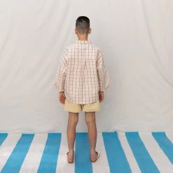 Monkind Organic Cotton/Linen Shirt - Tomato Net SALE