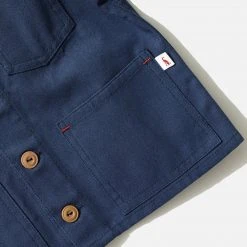 Monty & Co Cotton Foundry Jacket - Light Navy Cotton & Linen