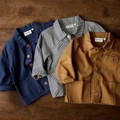 Monty & Co Cotton Foundry Jacket - Light Navy Cotton & Linen