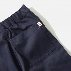 Monty & Co Cotton Utility Trouser - Light Navy Cotton & Linen