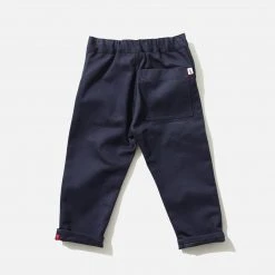 Monty & Co Cotton Utility Trouser - Light Navy Cotton & Linen