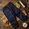 Monty & Co Cotton Utility Trouser - Light Navy Cotton & Linen