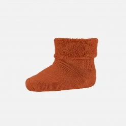 MP Baby Wool Wool/Cotton Terry Baby Socks - Red Sienna