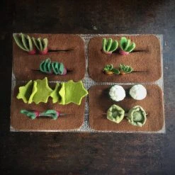 Papoose Toys Felted Wool Grow A Garden - Set Of 16