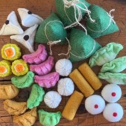 Papoose Toys Felted Wool Yum Cha Full Set - Set Of 35