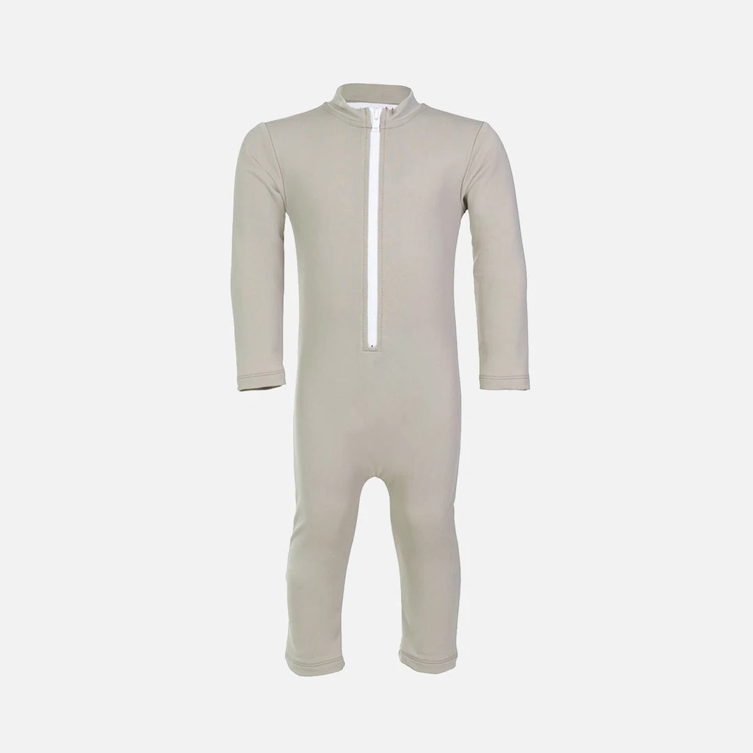 Petit Crabe Exclusive Lou UV LS Swim Bodysuit - Cappuccino Swimwear