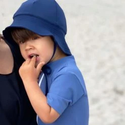 Petit Crabe Cotton & Linen Exclusive Noe UV SS Bodysuit - Nordic