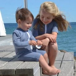 Petit Crabe Combi Sunsuit - Midnight Fog