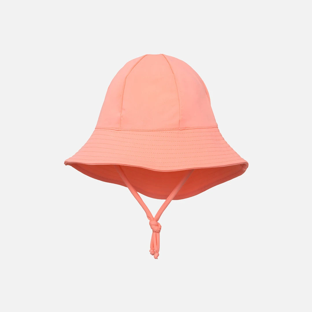 Petit Crabe Frey UV Swim Sun Hat - Coral Cotton & Linen