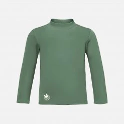 Petit Crabe Cotton & Linen Sydney UV LS Swim Shirt - Olive