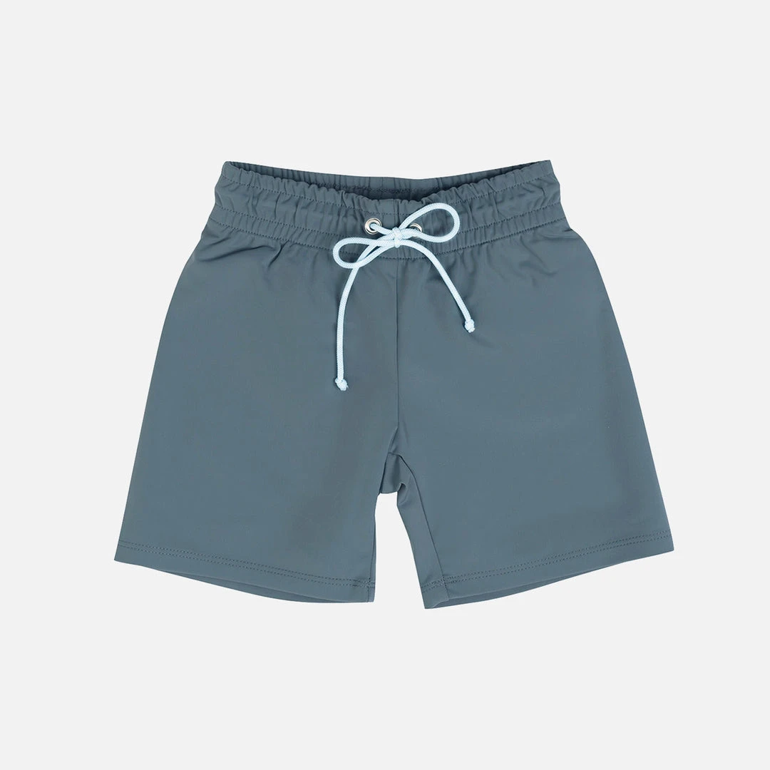 Petit Crabe Alex UV Swim Shorts - Coal Cotton & Linen