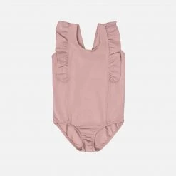 Petit Crabe Bade UV Swimsuit - Rose Nude Cotton & Linen