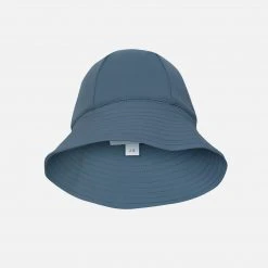 Petit Crabe Cotton & Linen Frey UV Swim Sun Hat - Coal