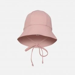 Petit Crabe Cotton & Linen Frey UV Swim Sun Hat - Rose Nude