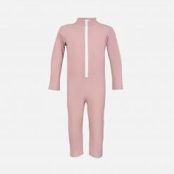 Petit Crabe Swimwear Exclusive Lou UV LS Swim Bodysuit - Rose Nude