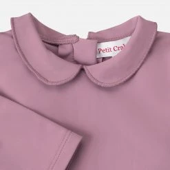 Petit Crabe Peter Pan UV LS Collar Swimsuit - Heather