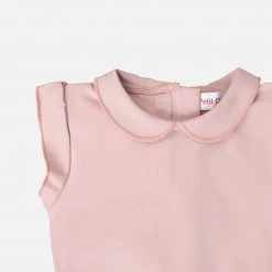 Petit Crabe Swimwear Peter Pan UV SS Collar Swimsuit - Rose Nude