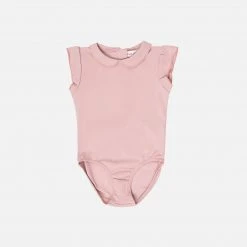 Petit Crabe Swimwear Peter Pan UV SS Collar Swimsuit - Rose Nude