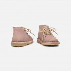 Petit Nord Scallop Desert Boots - Old Rose