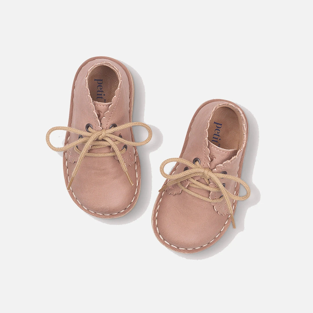 Petit Nord Scallop Desert Boots - Old Rose