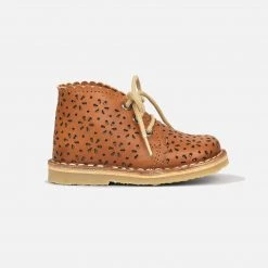 Petit Nord Shoes Scallop Windmill Boots - Cognac