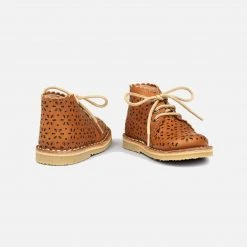 Petit Nord Shoes Scallop Windmill Boots - Cognac