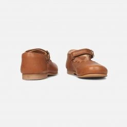 Petit Nord Scallop Mary Jane Shoes - Cognac SALE