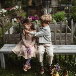 Petit Nord Crossover Scallop Windmill Sandals - Cognac