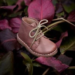 Petit Nord Scallop Desert Boots - Old Rose