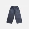 P Denim Cotton & Linen Cotton Denim Wide Jeans - Indigo