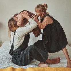 Poudre Organic Cotton & Linen Organic Cotton Denim Mangue Dress - Noir