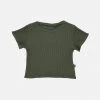 Poudre Organic SALE Organic Cotton Rib Orgeat SS Tee - Forest Green