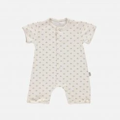 Poudre Organic Organic Cotton Fenouil SS Romper - Hors-Saison Indian Tan SALE