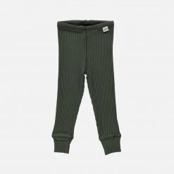 Poudre Organic Organic Cotton Rib Basilic Leggings - Forest Green SALE