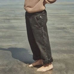 Poudre Organic Organic Cotton Denim Pomelos Trousers - Noir SALE