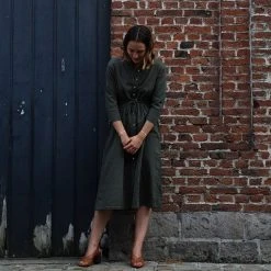 Poudre Organic Women's Organic Cotton Girofle Dress - Forest Green