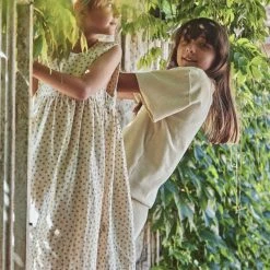 Poudre Organic SALE Organic Cotton Matcha Dress - Fleurs Mimosa