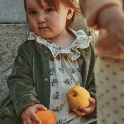 Poudre Organic Organic Cotton Velour Manioc Cardigan - Forest Green SALE