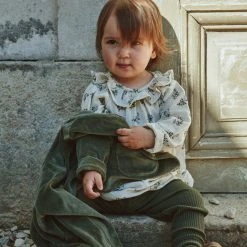 Poudre Organic Organic Cotton Velour Manioc Cardigan - Forest Green SALE