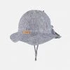 Pure Pure Cotton & Linen Linen Sun Hat - Navy Stripe