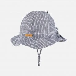 Pure Pure Cotton & Linen Linen Sun Hat - Navy Stripe