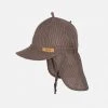 Pure Pure Cotton & Linen Linen Legionnaire Sun Hat - Brown Stripe