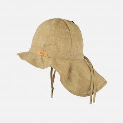 Pure Pure Linen Legionnaire Sun Hat - Dry Grass Cotton & Linen