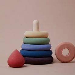 Raduga Grëz Handmade Wooden Stacking Tower - Rainbow Toys