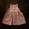 Red Creek Kids SALE Linen Button Up Garden Dress - Misty Rose